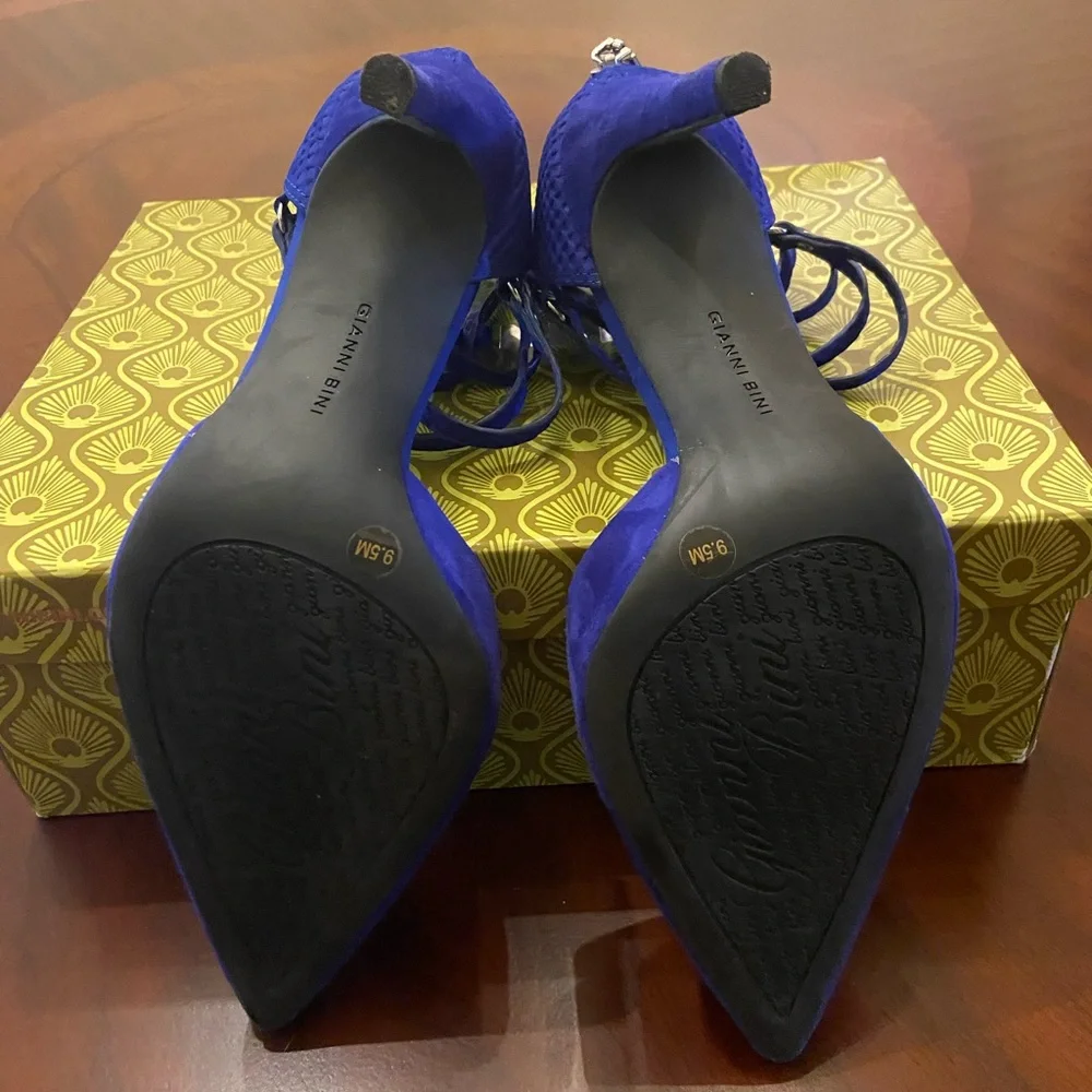 Gianni Bini Royal Blue Strappy Heels - Picture 8 of 10
